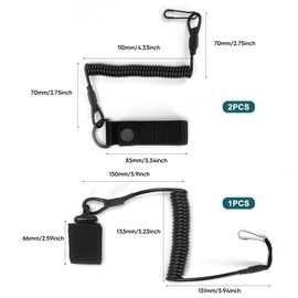 3Pcs Stretchy Spiral Keyring, Tactical Lanyard, Springs Key Holder,Paracord Tactical Lanyard,Spiral Spring Coil Keychain, Anti-lost Key Ring for Hiking, Mountaineering (Small and large spiral springs)