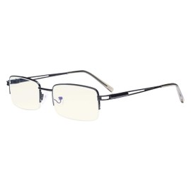 Eyekepper Blue Light Filter Glasses - UV Protection Computer Glasses Women Men Half Frame - Black