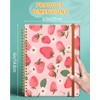 Ruled Spiral Writing Notebook,A5 Hardcover Lined College Journal for Women