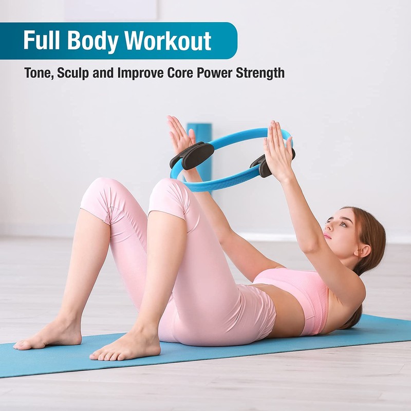 beenax Pilates Ring - Double Handle Exercise Circle, Fitness Magic