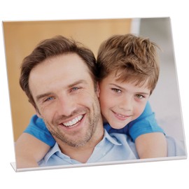 10" x 8" Acrylic Bent Easel Picture Frames - Pack of 12