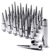 MIKKUPPA 9/16-18 Spike Lug Nuts - 32pcs Chrome Spike Lug Nuts 9/16-18 Solid 4.4" Tall Acorn Lug Nut with 1 Socket Key Replacement for 1994-2010 Dodge Ram 2500, 2000-2010 Dodge Ram 3500
