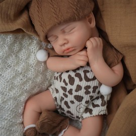 SOFTMARY Lifelike Reborn Baby Dolls - 12-inch Full Silicone Newborn, Real Life Baby Dolls with Realistic Veins & Sleeping Pose - Real Baby Reborn Gift Set for Kids Age 3+