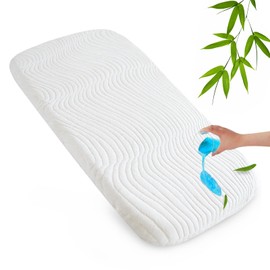 Luv4babe Baby Bassinet Mattress Topper 20" x 30" x 1", Replacement Pad with Removable & Waterproof Cover