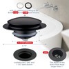 Matte Black Tub Drain Stopper, Hidrop Pop Up Universal Tub