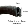 The Metal House Small black rubber Edge protective trim 9.5mm