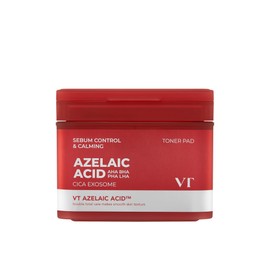 VT Cosmetics AZ Care Pack of 60 Toning Pads with Azelaic Acid and Centella Asiatia Extract for Radiant Skin and Sebo Control