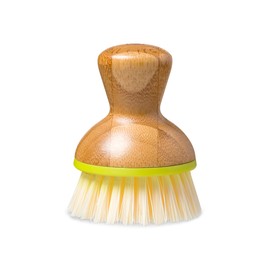 Full Circle Bubble Up- Eco-Friendly Bamboo Dish Brush – Ergonomic Palm Scrubber with Handle for Kitchen Cleaning, Dish Scrub Brush for Nonstick, Cast 