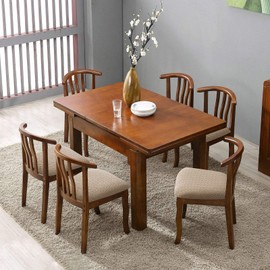 Genina Seat Covers for Dining Room Chair Seat Slipcovers Kitchen Chair Covers (Khaki, 4 Pcs)