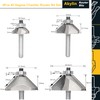 4Pcs 45 Degree Chamfer Router Bit Set,1/4" Shank, 1/4", 1/2",