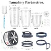 JDFNVFK 17 Piezas Repuesto para Nutribullet, con Aspas Nutribullet Original
