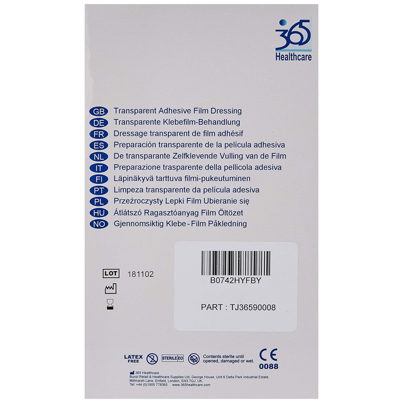 365 Transparent Film Dressing 10 x 12 cm - Pack