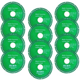 12 Pack Indestructible Disc for Grinder, 4 Inch Tile Cutting Disc for Angle Grinder Cutting Disc, 7/8 Inch Grinding Wheel for Rock Slab, Ceramic Tiles Glass Metal Wood PVC Pipe