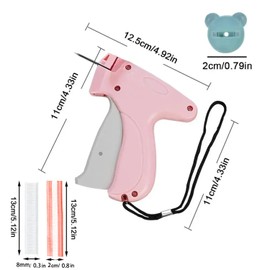 Quick Clothing Fixer Micro Speedy Stitch Quilt Tagging Gun Handheld Sewing Machine Tool with 6 Fine Needles and 1575Pcs Glue Needles Fasteners for Clothes