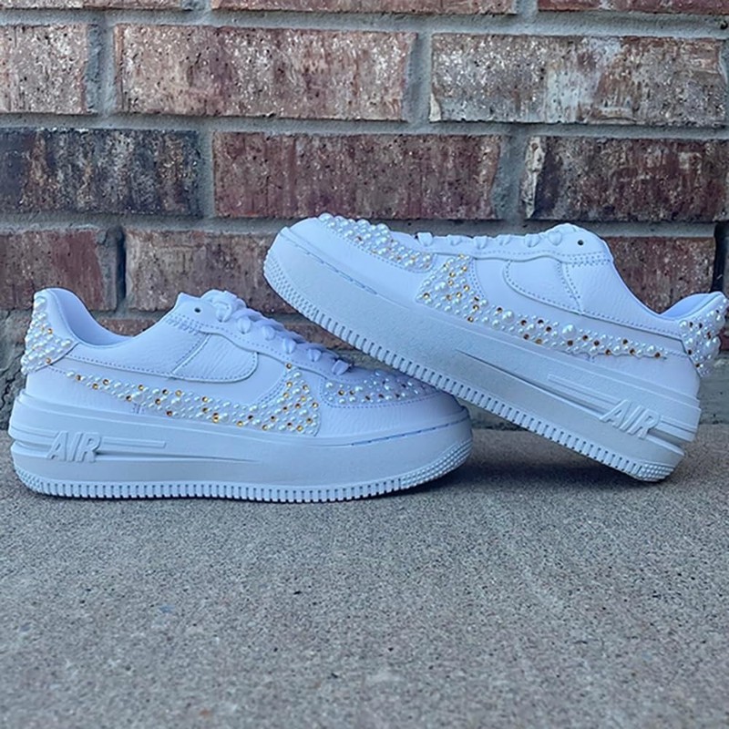 Chenkou Craft Semicircular Beads Flat Back Loose Beads Flower White