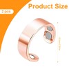 PRATORT 2 Pieces Rings Women's Magnetic Rings Lymphatic Drainage Magnetic