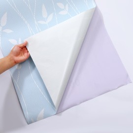 Self-Adhesive Wallpaper Roll – Model 655 – 10m x 53cm – Peel and Stick – Waterproof & Removable – Blue Leaf Pattern – Vinyl Wall Covering for Home, Kitchen