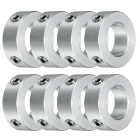 uxcell 8pcs Set Screw Collars 14mm Bore, Aluminum Shaft Collars, 25mm OD and 9mm Thickness, Set Screw Clamp Collar, Stop Collar for Linear Rod Shaft Guide