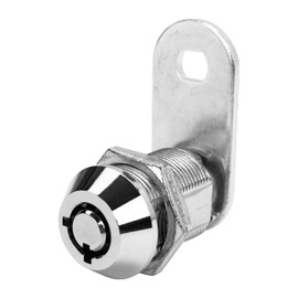 Leisure Coachworks Tubular Cam Lock with 7/8" Cylinder and Chrome Finish, Keyed Alike 5 Pack with 2 Keys, 1 1/4" Straight Cam (5-Pack)