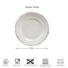 ZAROCRUS Classic Vintage White Melamine Dinner Plate Set, 11-inch Lightweight