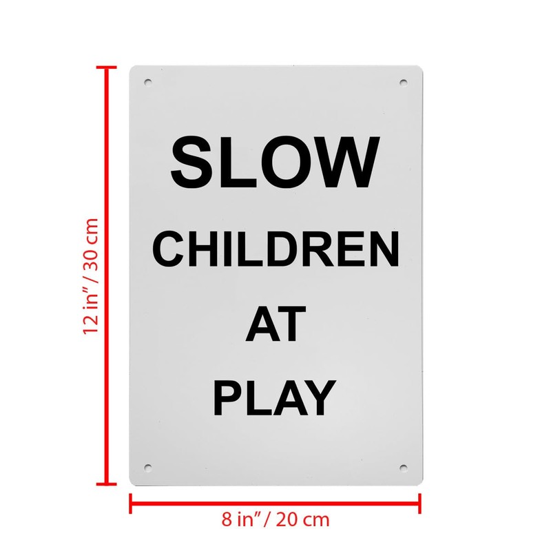 Slow Children At Play Sign, 8.5 x 11 in" OSHA