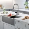 HAMOLER Kitchen Faucet with Glass Rinser Single Handle Pull Down