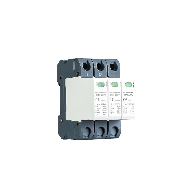 Protector contra sobretensiones fotovoltaico DC SPD 3P 1000V 40KA –