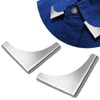4sold (TM) 2 Pieces Blouse Shirt Metallic Metal Pointed Collar