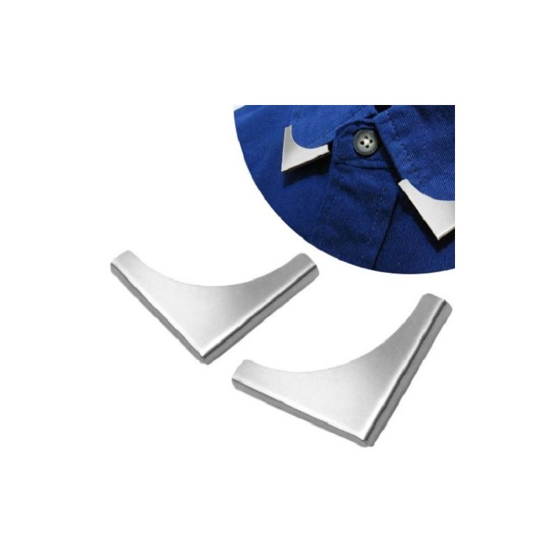 4sold (TM) 2 Pieces Blouse Shirt Metallic Metal Pointed Collar