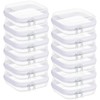 12 Pack Clear Hard Shell Zipper Case Transparent Hard Plastic