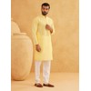Sojanya (Since 1958 Men'S Pure Cotton Yellow Chikankari Only Long