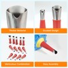 Stainless Steel Caulking Nozzle Coating, 21PCS Reusable Rubber Nozzle Tool,
