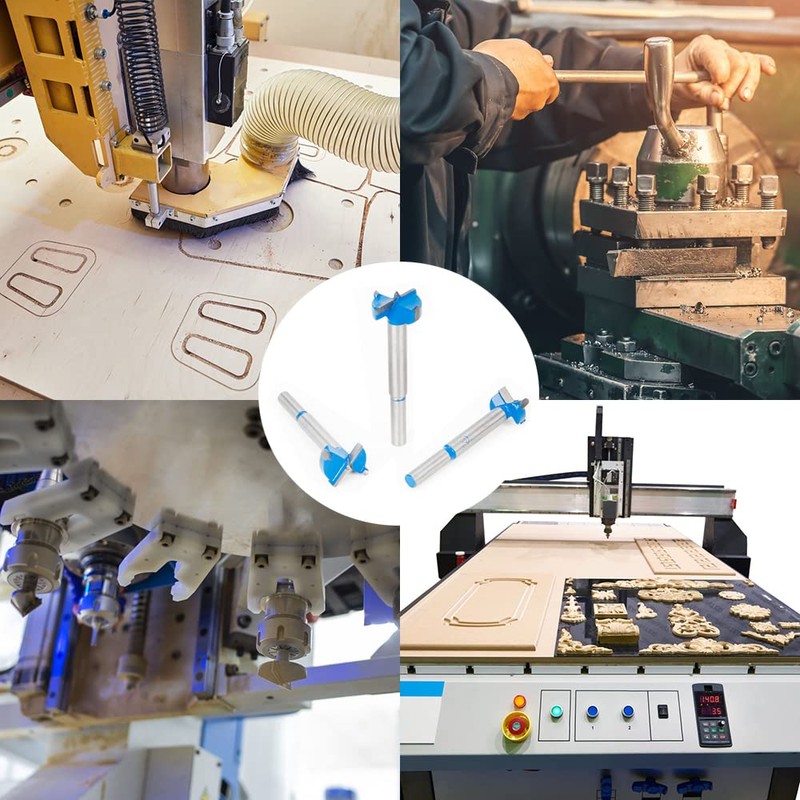 48mm Forstner Drill Bit, Blue Tungsten Carbide Wood Boring Bit,