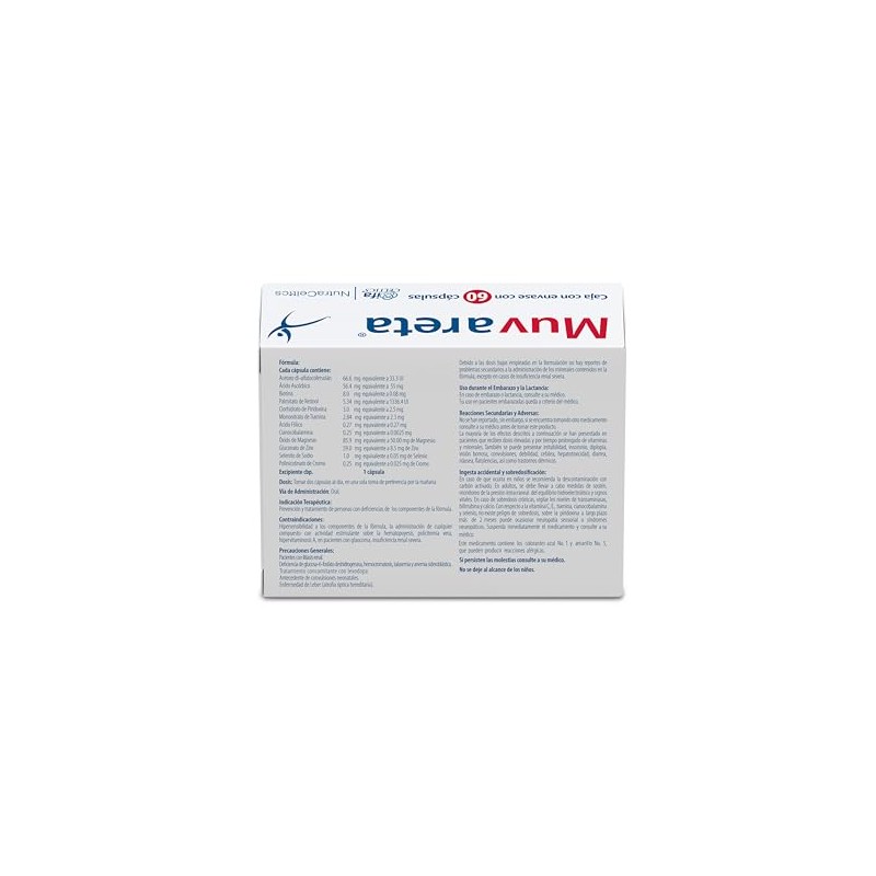 Muvareta Vitaminas y Minerales con Complejo B, Antioxidantes y Cromo,