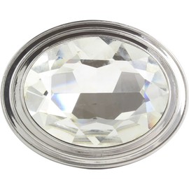 BELTINGER Rouen Belt Buckle 4.0 cm | Buckle Interchangeable Buckle Belt Buckle 40 mm Solid | Interchangeable Belt up to 4 cm, Silver, with crystal rhinestones