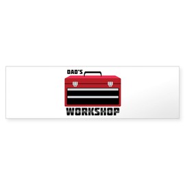 CafePress DADS Workshop 10"x3" Rectangle Vinyl Bumper Sticker Car Decal