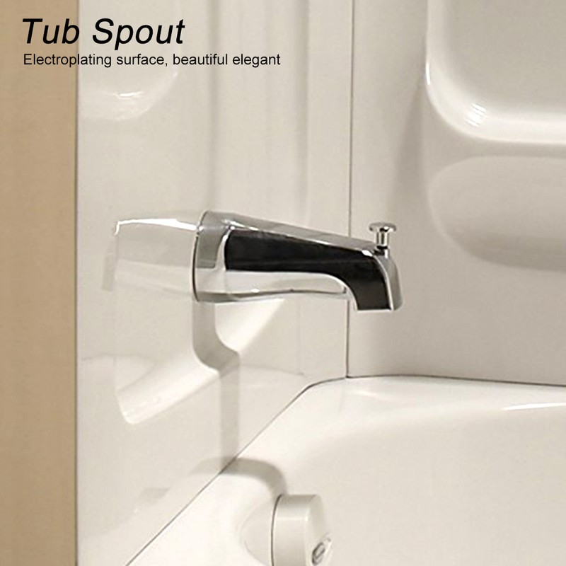 Wall Mounted Electroplate Bathtub Faucet Concealed Tub Spout with Pull