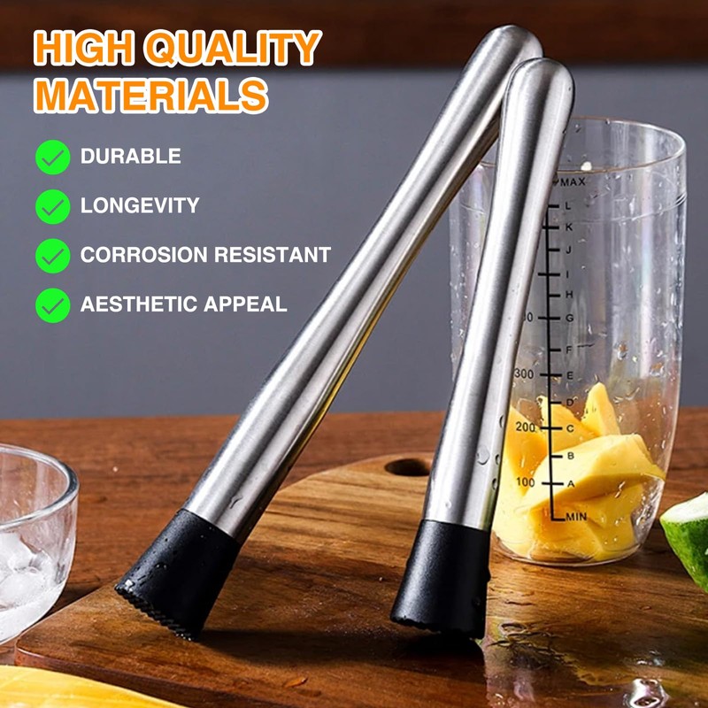 Framad 7PCS Cocktail Muddler Set, Fruit Smasher for Drinks, Stainless