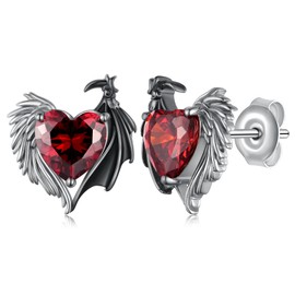 Angel Devil Earrings 925 Sterling Silver Angel Earrings Devil Earrings Gothic Earrings Jewelry for Women