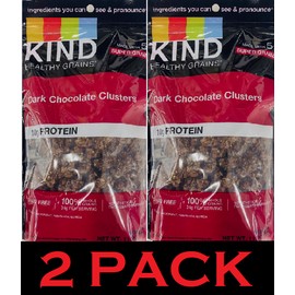 Kind 2x KIND Healthy Grains DARK CHOCOLATE CLUSTERS Granola 11 oz Bag - 2 PACK