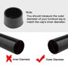 sourcing map Rubber Furniture Caps 32mm Inner Diameter Round Table