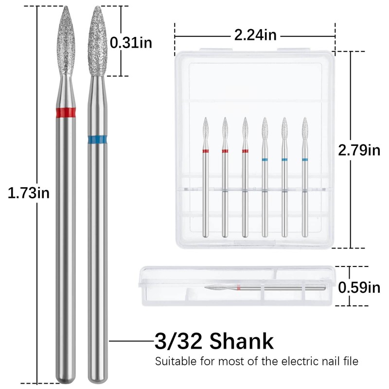 Difenni Cuticle Bit for Nail Drill,Cuticle Drill Bits for Nails