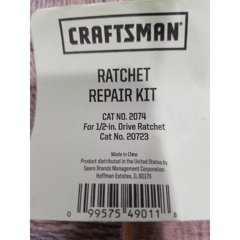 Craftsman Ratchet Repair Kit 2074 1/2" Drive 75 Tooth Quick