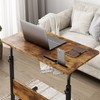 soges Adjustable Mobile Bed Table with Tablet Slot 31.5inches Portable