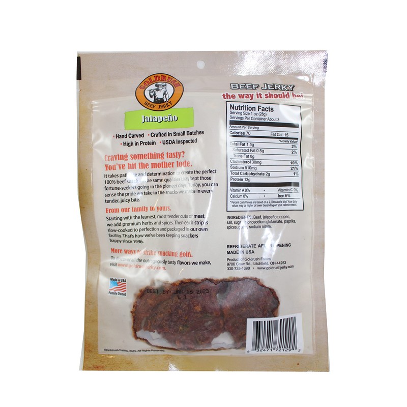 Gold Rush Premium Jerky 2.85 Oz. (Jalapeno)