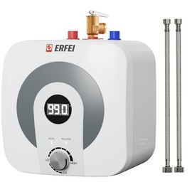 ERFEI ERFEI 2.5 Gallons 110V 1500W Under Sink Instant Water Heater Mini Hot Water Heater Digital Display RV Hot Water Tank