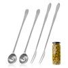 4 Pcs Pickle Fork and Olive Spoon Set for Olives
