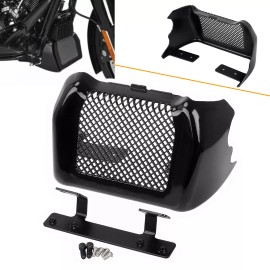 Unbranded Gloss Black Oil Cooler Cover Kit For Harley Touring Street Road Glide King FLHR