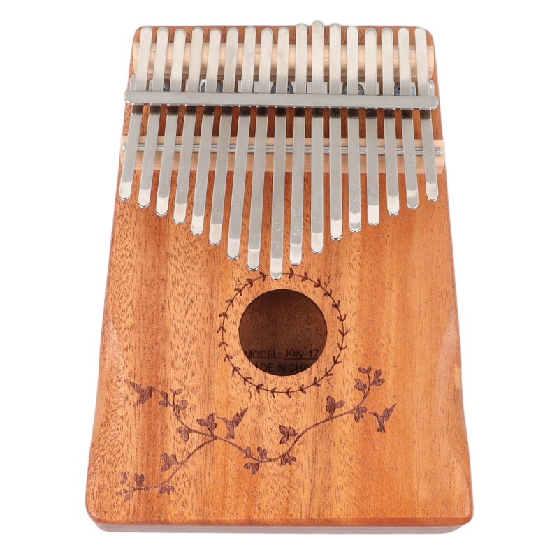 17 Keys Thumb Piano Mahogany Wood Finger Harp Mini Thumb