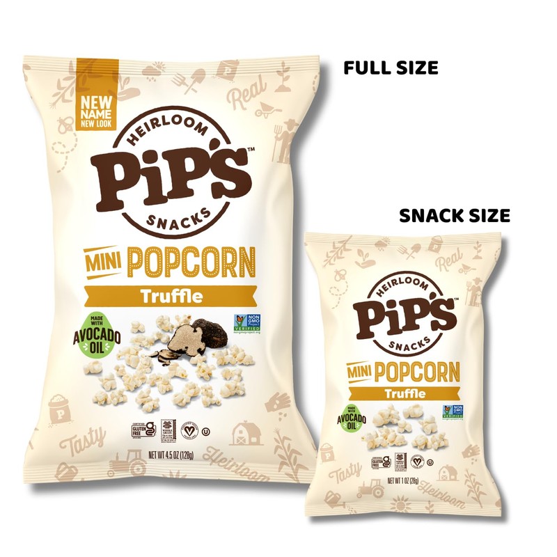 Pip’s Heirloom Truffle Mini Popcorn – 1 oz Bags (24